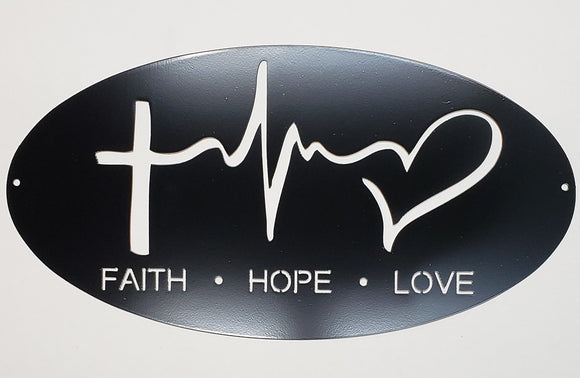 FAITH, LOVE, HOPE OVAL